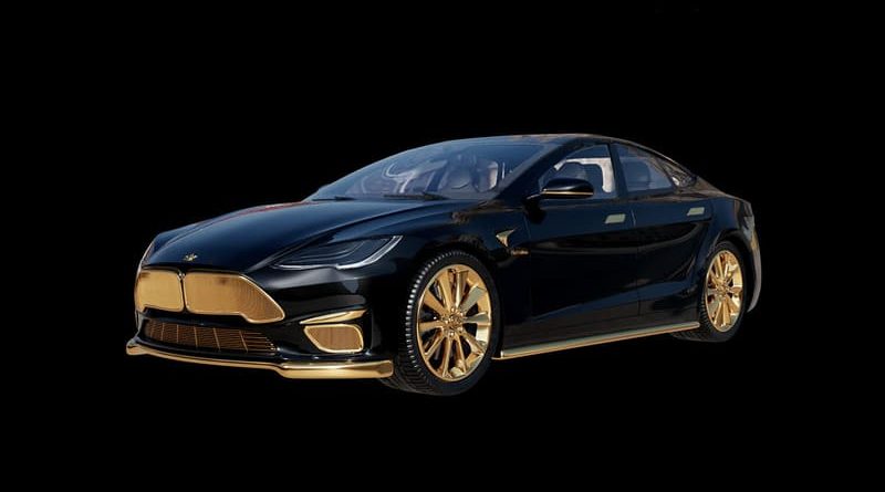 Tesla Model S de oro